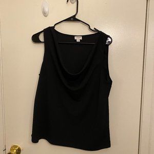 Black J. Crew low-cut cowl sleeveless top (Small)